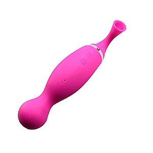VIBRADOR ESTIMULADOR DE CLITÓRIS + SUGADOR DE CLITORIS RECARREGAVEL