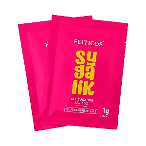 SUGADOR LIQUIDO SACHÊ SUGALIK COMESTÍVEL COM EXTRATO DE JAMBU 1g SABOR FRUTAS VERMELHAS