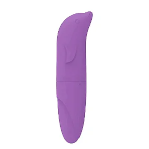 VIBRADOR PONTO G GOLFINHO AVELUDADO COR ROXO