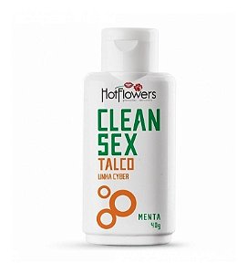TALCO CLEAN SEX  LINHA CYBER MENTA 40G HOT FLOWERS