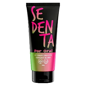 GEL PARA ORAL SEDENTA POR ORAL COMESTIVEL COM GLITTER SABOR MAÇA DO AMOR 50g Pepper Blend