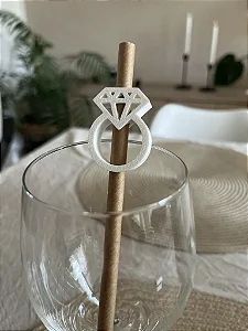 DECORAÇÃO DE CANUDO DE ANEL DE CASAMENTO FESTA DE DESPEDIDA DE SOLTEIRA