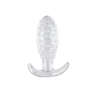 PLUG ANAL CONICO COM TEXTURA DE BOLINHAS 12X4CM