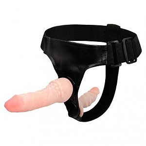 CINTA PENIANA COM PRÓTESE EM CYBERSKIN E PLUG VAGINAL
