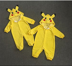 Macacao Pikachu Pokemon Com Capuz Importado Bebe Requinte