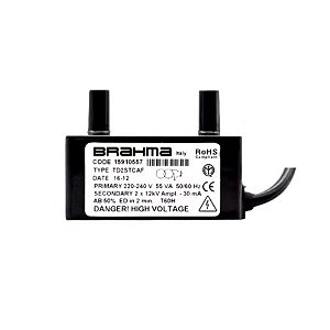 Queimadores industriais - Transformador de ignição Brahma TD2STCAF
