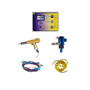 Equipamentos para pintura eletrostática a pó - Equipamento Gama Fonte + Pistola + Câmara + chicote pneumático+ Mangueira