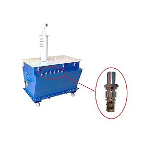 Equipamentos para pintura eletrostática a pó - Niple Acoplador da Câmara na Peneira Croma