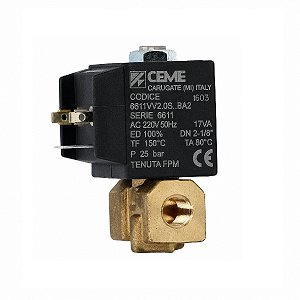 Queimadores industriais - Válvula solen. CEME 6611 NC 230V-50/60HZ D1/8"