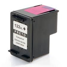 Cartucho de Tinta Compatível com HP 122XL CH563HB Preto 12ml