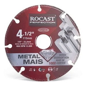 Disco De Corte Diamantado Metal 1000 Cortes 4.1/2 - 115mm