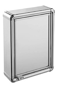 Armário Espelheira 1 Porta Perfil Aluminio Premium - Astra