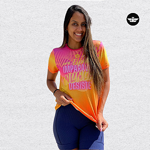 CAMISA T-SHIRT  IMPARÁVEL NUNCA DESISTE LARANJA