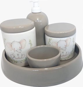 Kit Higiene em porcelana - Porcevale Cerâmica - By G Criações