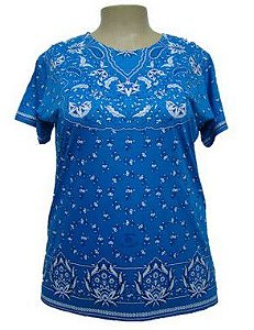 Lucky Brand Lucky Brand Plus Size Bandana-Print Tee in Blue