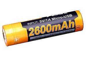 Bateria 18650 Recarregável Fenix - 2600 mAh