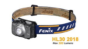 Lanterna para Cabeça Fenix HL30 2018 Cinza - 300 Lúmens