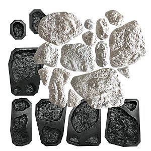 307 - Kit de Formas Pedra Moledo - 14 cavidades