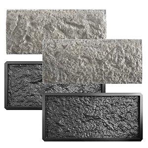 320 - Kit de Formas Pedra Moledo Retificada - 2 peças 79 x 36 cm