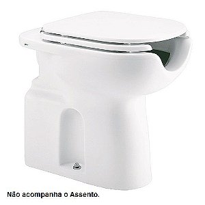 Assento Sanitário Vogue Plus/ Vogue/ Life Plástico Branco Fechamento Comum  Deca