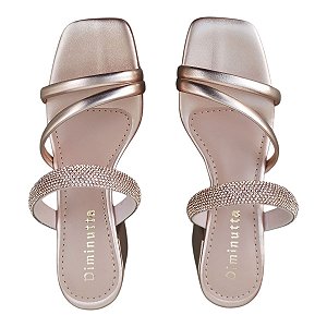 Sandália Diminutta Strass Com Muito Brilho