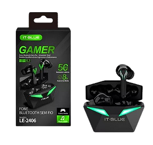 Fone de Ouvido Bluetooth Estéreo Gamer com Microfone e Controle por Toque Experimente a verdadeira liberdade sem fio com este fone de ouvido Bluetooth