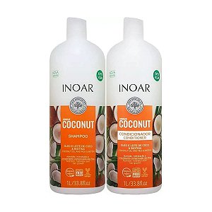 Kit Bombar Coconut Shampoo e Condicionador Vegano 1l - Inoar