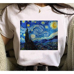 Camisetas Tshirt Camisão - Vincent Van Gogh Camisa Arte Unissex Poliéster - Academia ou Dia Dia