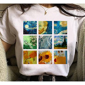 Camisetas Tshirt Camisão - Vincent Van Gogh Camisa Arte Unissex Poliéster - Academia ou Dia Dia