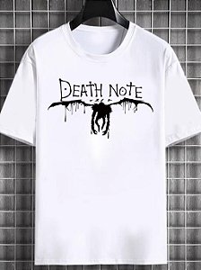 Camiseta Thirt Camisão - Estampa Death Note Anime Masculino Feminina Poliéster - Academia ou Dia Dia
