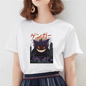 Camiseta Thirt Camisão -  Gengar Godzilla Masculina Feminina Poliéster - Academia ou Dia Dia