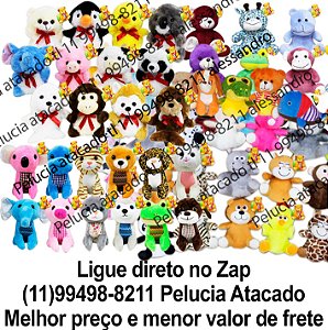 Animais de pelúcia sortidos para grua com 80 unidades Mix12