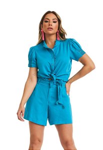 Camisa de manga curta Eva bella Luana