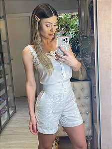 Blusa regata botões frontal Eva Bella Thaise