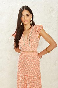 Cropped de Lesie com babado Morina Breeze