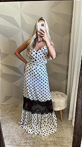Vestido Longo de Poá  Lily belle