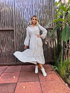 Vestido midi estampado Eva bella Aline
