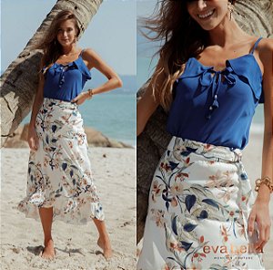 Regata com detalhe de amarar frontal Eva Bella Helen