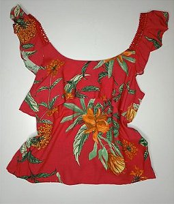 Blusa Estampada com babado Cony Green