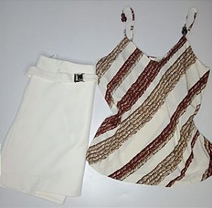 Regata estampada com detalhe na alça Lily belle