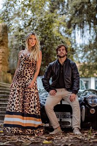 Vestido Longo Animal Print Lily belle 09652