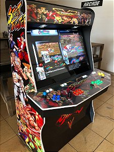 Arcade Premium Fliperama 42 Polegadas - 4 Players - Tema Street Fighter