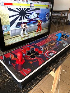 Arcade Fliperama Portátil 2 Jogadores - Marvel x Capcom