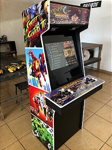 Fliperama Multijogos Controle Externo 22p - Street Fighter x Marvel (C/Ficheiro ou Moedeiro)