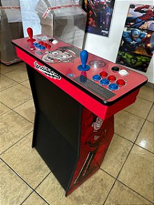 Arcade Fliperama Portátil com Pedestal 2 Jogadores - Personalizado