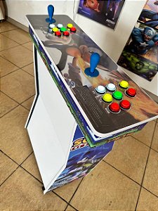 Arcade Fliperama Portátil com Pedestal 2 Jogadores - Street Fighter