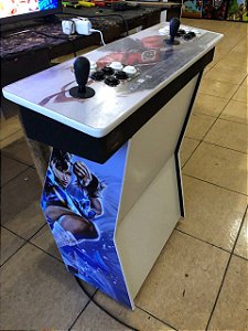 Arcade Fliperama Portátil com Pedestal 2 Jogadores - Street Fighter