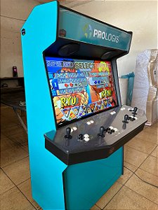 Arcade Fliperama Multijogos 42 polegadas - 4 players - Tema Personalizado