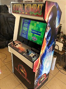 Arcade Fliperama Multijogos 32 Polegadas Slim - Tema Mortal Kombat