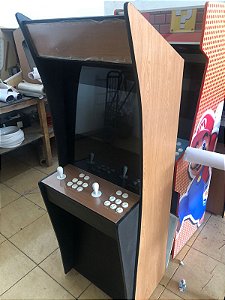 Arcade Fliperama Multijogos - Madeira e Curvas
